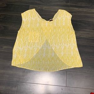 Sheer open back shirt